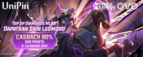 PROMO JANUARI – Top Up Diamonds MLBB Cashback 80% OVO Points & Dapatkan Skin Leomord Sekarang Juga!